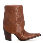 Bota Feminina Texana - Couro Firenze Caramelo - Solado 131 Liso Café