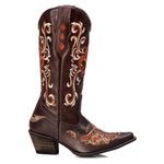 Bota Feminina Texana Tucson - CouroFirenze Café - Solado P51 Liso Café