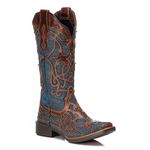 Bota Feminina Texana Tucson - Couro Euro Texas Havana - Solado Flor 