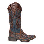 Bota Feminina Texana Tucson - Couro Euro Texas Havana - Solado Flor 