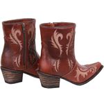 Bota Feminina Texana Tucson Boots - Couro Euro Texas Whisky - Solado P51 Rústico Café