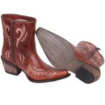 Bota Feminina Texana Tucson Boots - Couro Euro Texas Whisky - Solado P51 Rústico Café