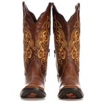 Bota Texana Feminina Tucson Boots - Couro Euro Texas Wisky