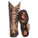 Bota Feminina Texana Tucson - Couro Napa Rio Madeira - Solado Flor