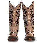 Bota Feminina Texana Tucson - Couro Napa Rio Madeira - Solado Flor