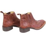 Bota Feminina Texana Tucson - Couro Rock Oil Camel - Solado Flor 