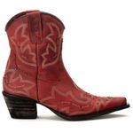 Bota Texana Feminina Tucson - Couro Napa Vinho- Solado P51 Rústico Preto