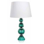 Abajur Cristal Murano Milão Vede Esmeralda 53cm