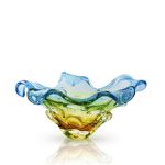 Centro de Mesa Escamas Cristal Murano Âmbar 45cm