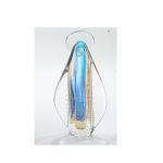 Imagem Santa de Cristal Murano Cinza Claro Ouro 24k 23cm