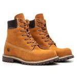 Bota Masculina em Couro Legitimo Timberstone Union Amarelo