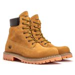 Bota Masculina em Couro Legitimo Timberstone Inch Amarelo