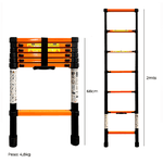 Escada Telescópica 7 Degraus Retratil Btech