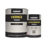 Kit Verniz PU Bi-Componente P2600 900ml Nason Axalta (Verniz e Catalisador)