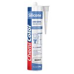 SILICONE ACÉTICO USO GERAL BRANCO 240G CHEMICOLOR