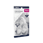 ATLAS GANCHO ADESIVO 3PÇS 0,7KG OVAL PLASTICO BRANCO