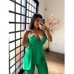 Conjunto Calça Pantalona Alfaiataria Mayla 3838 - Verde C040
