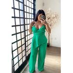 Conjunto Calça Pantalona Alfaiataria Mayla 3838 - Verde C040