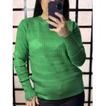 Blusa Trico quadriculada Gerusa 711 - Verde