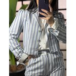 Conjunto Listrado Mariane 582- azul claro