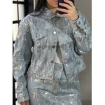 jaqueta jeans paete Lua 3265 - azul claro