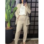 Calça linho risca de giz Simaria 1517-bege