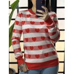 Blusa Trico coração 717- Vermelho