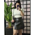 Short saia courinho Luzia 2256- Preto