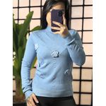 Blusa Trico flor Jasmin 1617- Azul