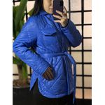 Casaco puffer com cinto Camille 5609 - azul
