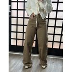 Calça jeans wide leg Victoria - marrom