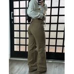 Calça jeans wide leg Victoria - marrom