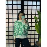 Blusa Trico mosaico Taila LV2172- Verde