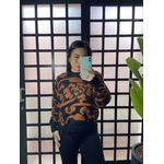 Blusa Trico mosaico Taila LV2172- Preto