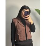 Colete Agnes forrado 3305 - Marrom