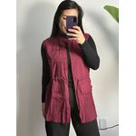 Colete alongado ariane 1632 - Vinho