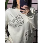 Tricô pedraria flor Giulia 3208 - Branco 