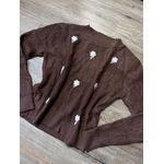 Trico flores isa 3216- marrom 