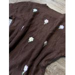 Trico flores isa 3216- marrom 