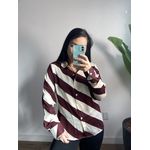 Camisa listras Isabel 5575 - Vinho
