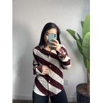 Camisa listras Isabel 5575 - Vinho