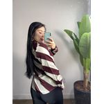 Camisa listras Isabel 5575 - Vinho