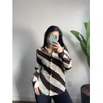 Camisa listras Isabel 5575 - Marrom