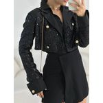 Blazer com brilho coleção Shine 2885 - Preto