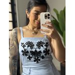 Conjunto shorts saia Cristina 2145 -Azul 