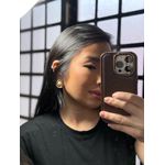 Brinco moeda dourada 