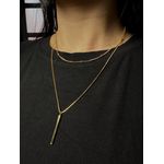 Colar delicado de esferas dourado 