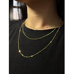 Colar delicado 3 fios dourado 