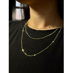 Colar delicado 3 fios dourado 