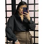 Camisa gola padre Bela 99202 - Preto